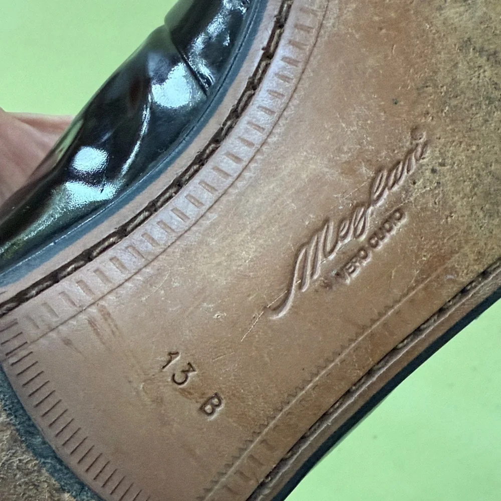 Mezlan Patent Leather/Satin Black Men's Loafers